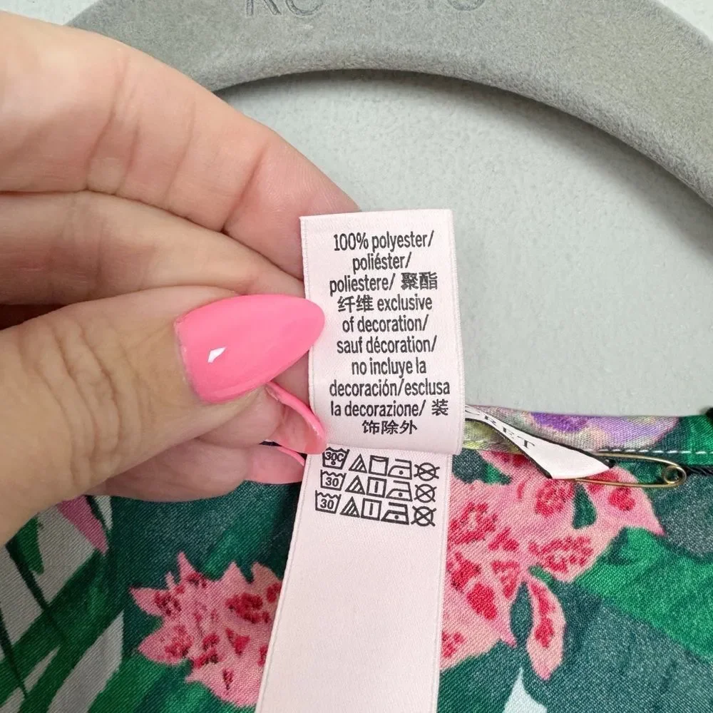 VICTORIA’S SECRET | NEW Tropical Floral Satin Look Sleep Tank Top Women’s Size M